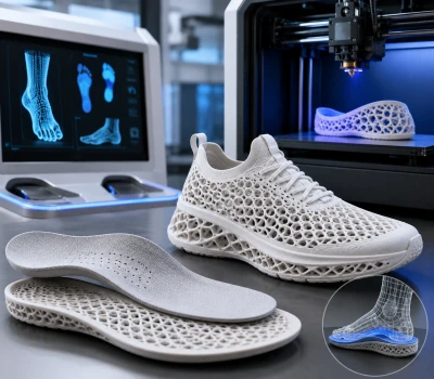 Plantari ortesi e scarpe stampate in 3D-: come la scansione 3D, l'intelligenza artificiale e la p...